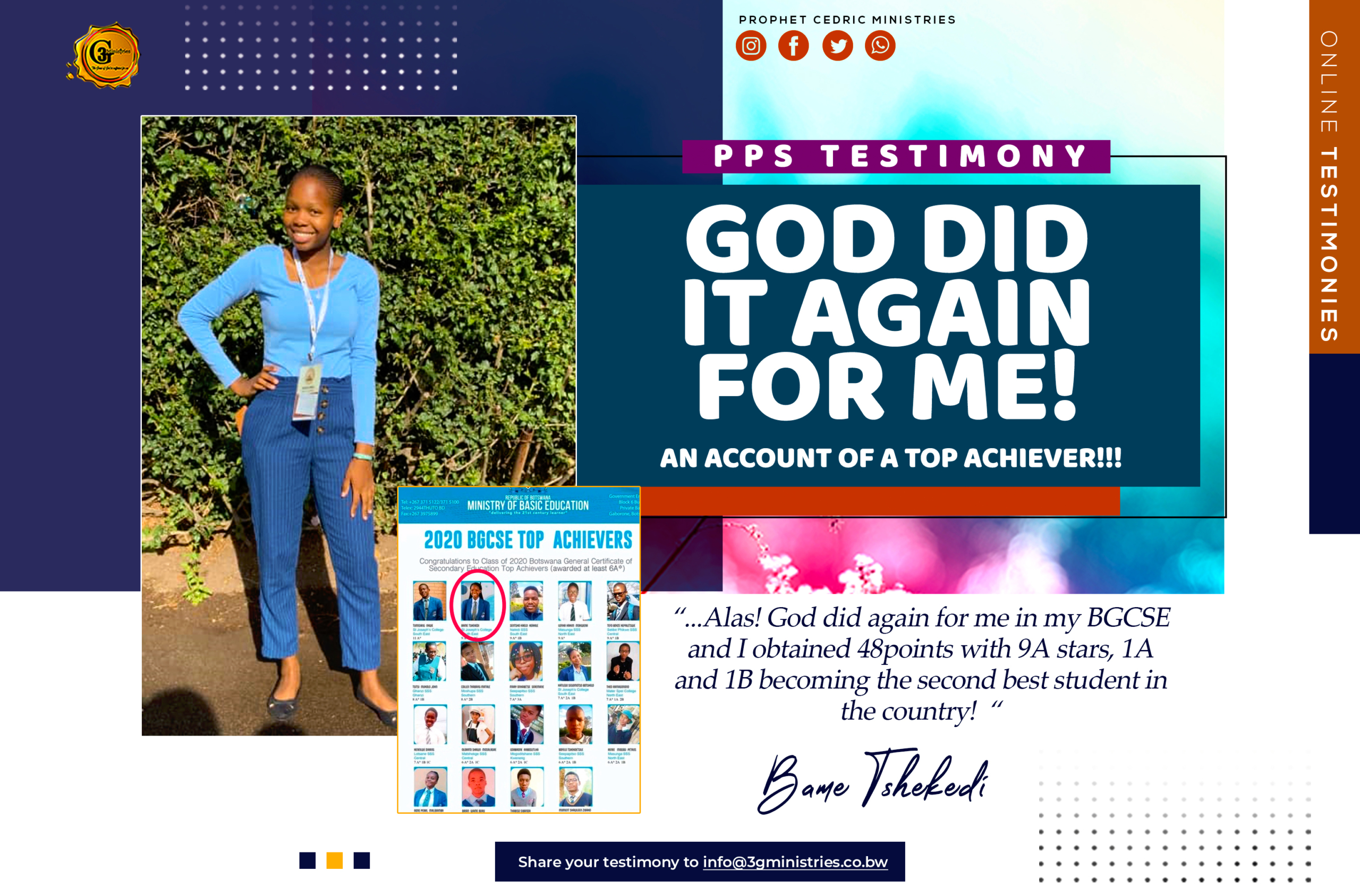 GOD DID AGAIN FOR ME!- An account of a top achiever