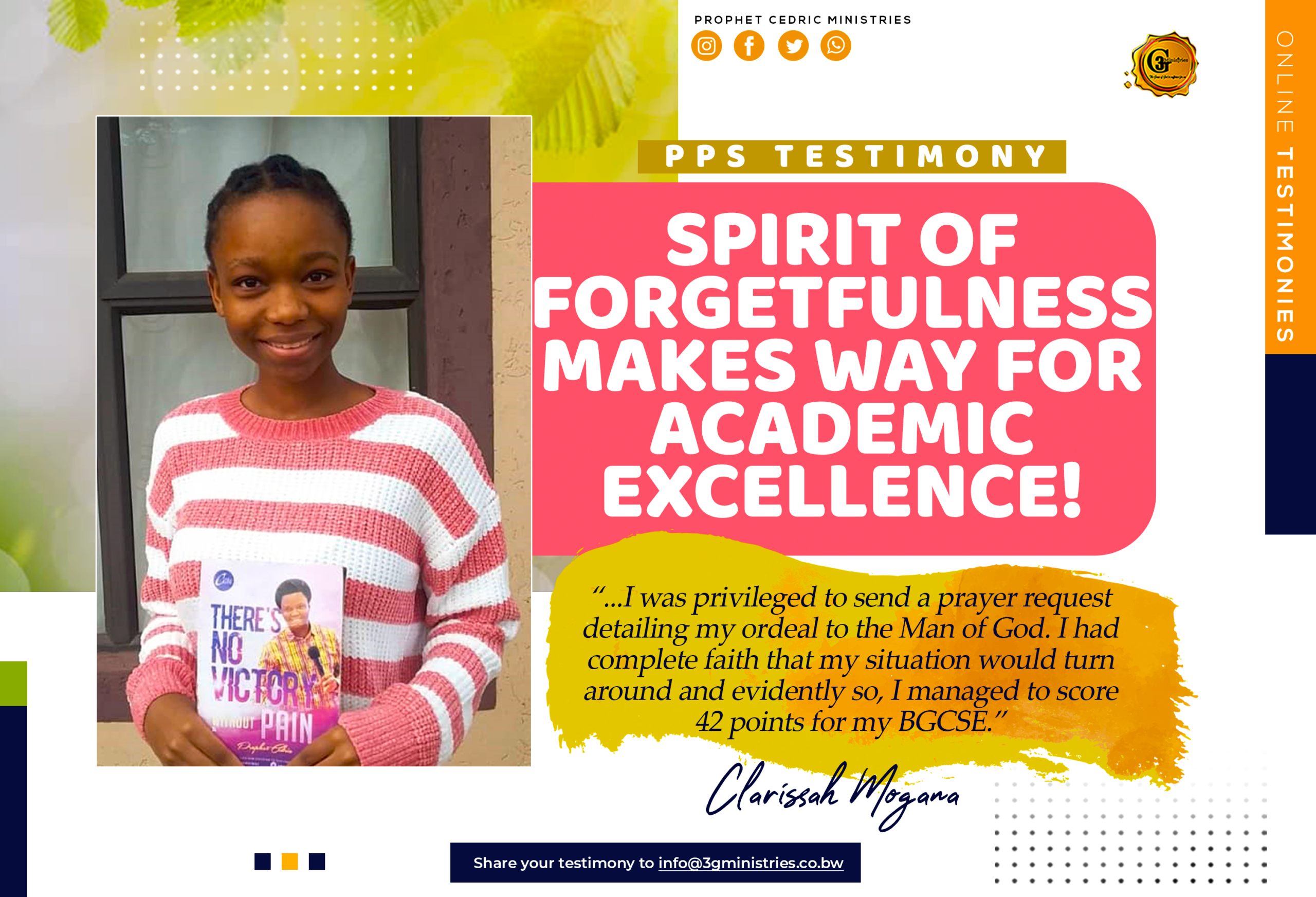 SPIRIT OF FORGETFULNESS MAKES WAY FOR ACADEMIC EXCELLENCE!